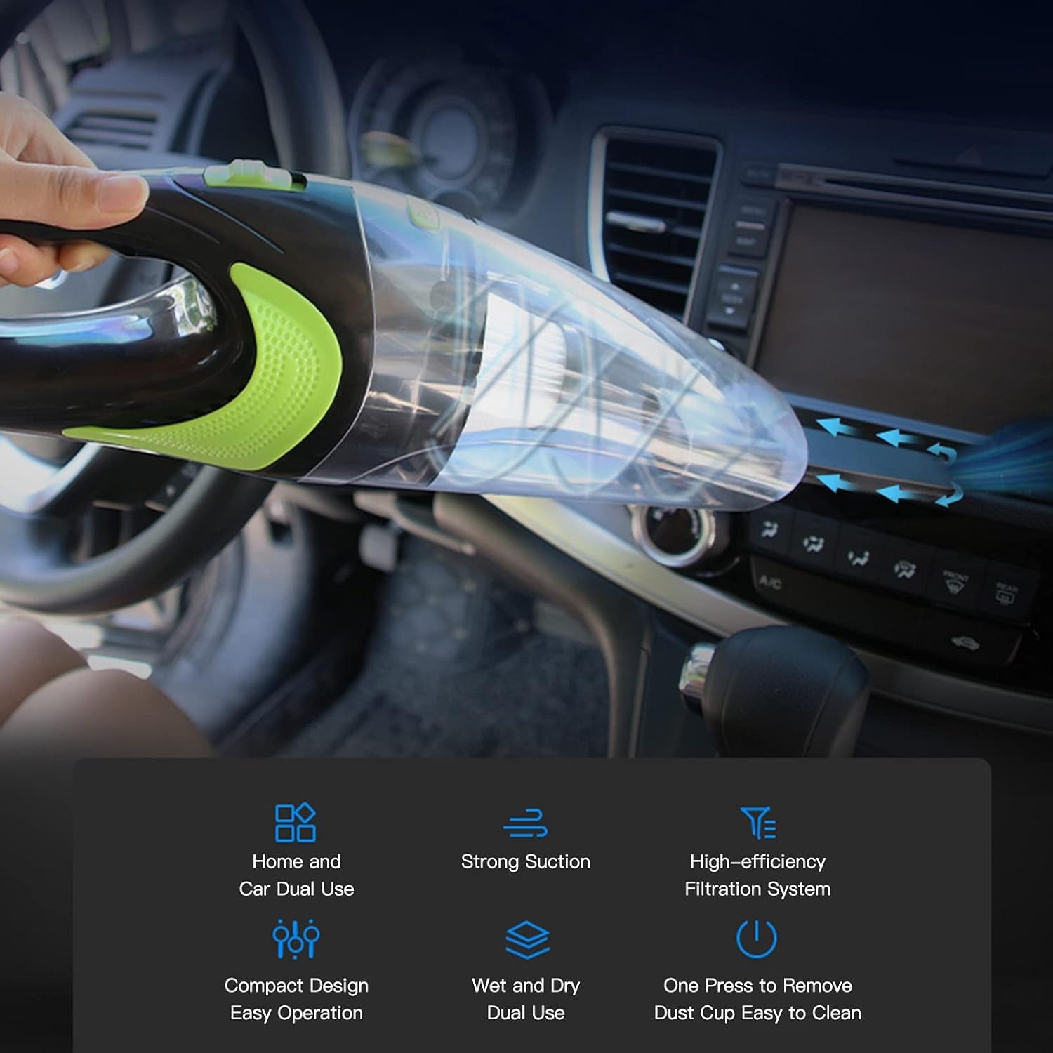 Portable Handheld Vacuum Cleaner, Handheld Wireless Car Vacuum Cleaner, Car and Home Vacuum Cleaner, Mini Wireless Vacuum Cleaner, USB Charging Car Cleaner Portable Handheld Vacuum Cleaner, Handheld Wireless Car Vacuum Cleaner, Car and Home Vacuum Cleaner, Mini Wireless Vacuum Cleaner, USB Charging Car Cleaner